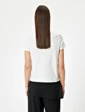 4SAL10820IK Koton Kadın T-shirt EKRU