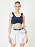 Spor Yarım Atlet Dikişsiz Fitilli Slim Fit Kapsız