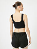 Spor Yarım Atlet Dikişsiz Fitilli Slim Fit Kapsız