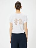 4SAL10851IK Koton Kadın T-shirt EKRU