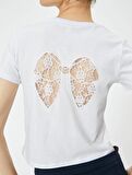 4SAL10851IK Koton Kadın T-shirt EKRU