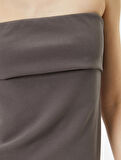 Straplez Atlet Kat Detaylı Krep Scuba Kumaş Slim Fit