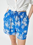 Koton Normal Bel Regular Fit Lacivert Kadın Şort 4SAK40152EW