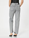Düz Paça Kot Pantolon Yüksek Bel - Eve Slim Jean