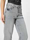 Düz Paça Kot Pantolon Yüksek Bel - Eve Slim Jean