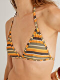 Parıltılı Üçgen İpli Bikini Üstü 