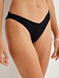 Dokulu Brazilian Bikini Altı Asimetrik Bel