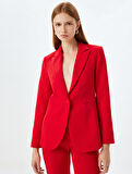 Blazer Ceket Kruvaze Yaka Cep Detaylı