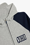 Koton Erkek Çocuk Oversize Fermuarlı Kapşonlu Sweatshirt Fermuarlı Basketbol Baskılı