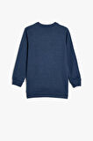 Koton Erkek Çocuk Sweatshirt Dinozor Baskılı Bisiklet Yaka Uzun Kollu Şardonlu