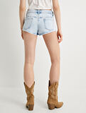 Kot Şort Skinny Mini Standart Bel 