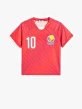 4SKG10523AK Koton  Kız Çocuk  T-shirt KIRMIZI