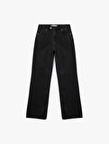 Pamuklu Normal Bel Düz Paça Jean Pantolon - Straight Fit Jean