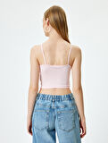 Crop Atlet Basic İp Askılı Slim Fit