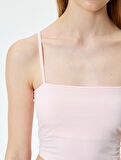 Crop Atlet Basic İp Askılı Slim Fit