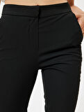 Yüksek Bel Cigarette Pantolon Cepli Slim Fit