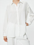 Uzun Kollu Gömlek Klasik Yaka Dokulu
