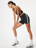 Spor Biker Tayt Ekstra Kısa Biyeli Standart Bel Slim Fit