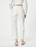 Yırtık Kot Pantolon Düz Paça Cepli - Eve Straight Jeans