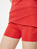 Spor Taytlı Elbise Mini Askılı U Yaka Slim Fit Sırt Detaylı