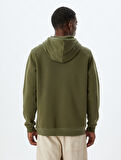 Şardonlu Pamuk Karışımlı Basic Kapşonlu Sweatshirt