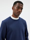 Bisiklet Yaka Sweatshirt Basic Uzun Kollu Şardonlu