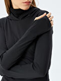 Slim Fit Kapüşonlu Dikiş Detaylı Spor Sweatshirt
