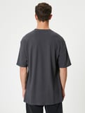 Basic Oversize Tişört Bisiklet Yaka Kısa Kollu