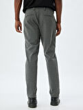 Chino Pantolon Cep Detaylı Viskon Karışımlı