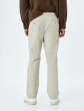 Pamuklu Gabardin Cep Detaylı Chino Pantolon