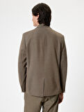 Blazer Ceket Slim Fit Kapaklı Cep Detaylı