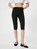 Kapri Pantolon Kumaş Slim Fit Standart Bel