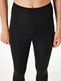 Spor Tayt Yüksek Bel İnterlok Slim Fit