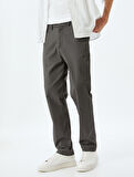 Pamuklu Gabardin Cep Detaylı Chino Pantolon