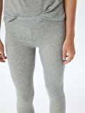 Pijama Altı Fitilli Örme Jogger Standart Bel