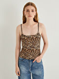 Leopar Desenli Atlet İnce Askılı 