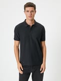Polo Yaka İnce Triko Tişört Kısa Kollu Düğmeli Slim Fit