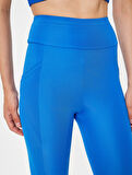 Spor Tayt Cep Detaylı Yüksek Bel Slim Fit