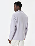 Basic Sweatshirt Yarım Fermuarlı Uzun Kollu Pamuklu