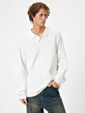 5WAM70091MK Koton Erkek Sweat BEYAZ