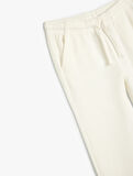 Basic Jogger Eşofman Altı Beli Bağlamalı Dokulu Pamuklu 