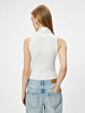 Boğazlı Atlet Kolsuz Slim Fit