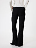 İspanyol Paça Tayt Pantolon Yüksek Bel Skinny Fit