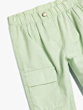 Paraşüt Pantolon Beli Lastikli Cepli Pamuklu