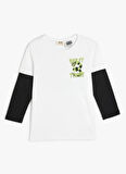 Koton Baskılı Beyaz Erkek Çocuk  T-Shirt 5WKB10340TK