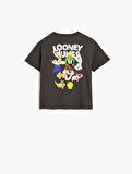 Tişört Lisanslı Looney Tunes Baskılı Kısa Kollu Pamuklu