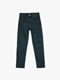 Rahat Bol Kesim Kot Pantolon - Regular Jean