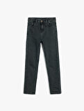 Rahat Bol Kesim Kot Pantolon - Regular Jean