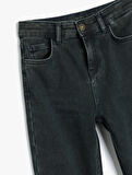 Rahat Bol Kesim Kot Pantolon - Regular Jean