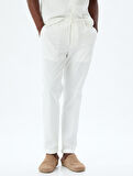 Chino Pantolon Cep Detaylı Beli Bağcıklı Pamuklu